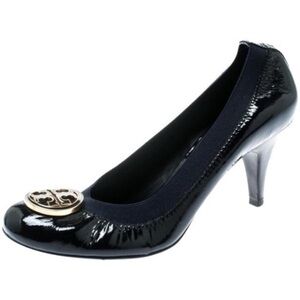 Tory Burch Caroline Heel Pump Black Leather